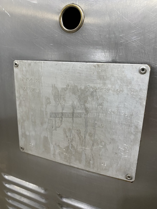 Taylor 754-27 Stainless Steel Commercial Floor Style 2 Flavor w/ Twist Soft Serve Ice Cream Machine on Commercial Casters. 208/230 Volts, 3 Phase!  - Image 8 of 9