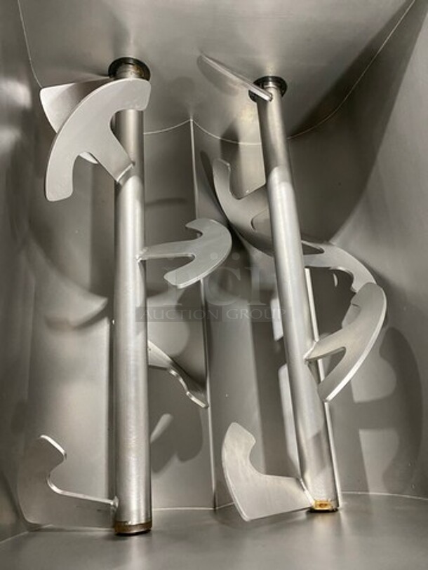 AMAZING! 2016 Sirman Commercial Floor Style Electric Powered 170LBS Meat Mixer Seasoning Machine! All Stainless Steel! WORKING WHEN REMOVED! Model IP80BAXP Serial 16L00191! 220V 1Phase! On Casters! - Image 6 of 10