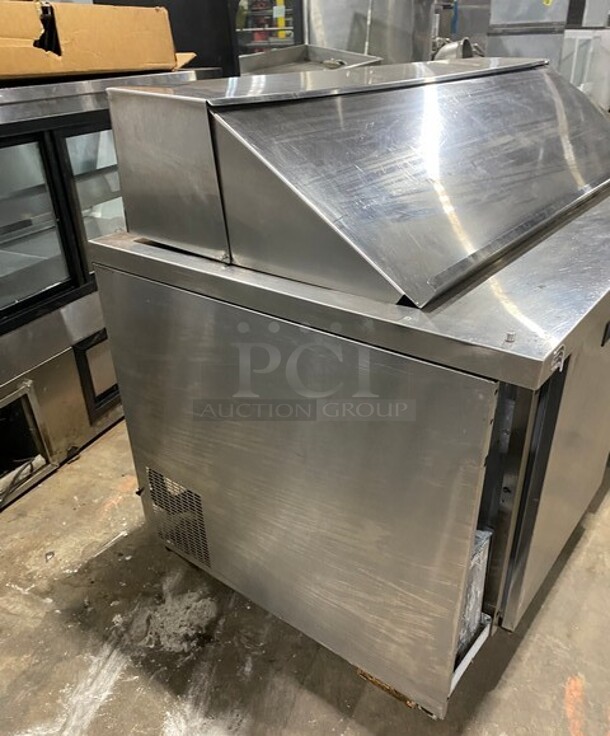 Randell Commercial Refrigerated Mega Top Sandwich Prep Table! With 2 Door Underneath Storage! All Stainless Steel! On Casters! MODEL 9040K7 SN:W14439141 115V 1PH - Image 2 of 9
