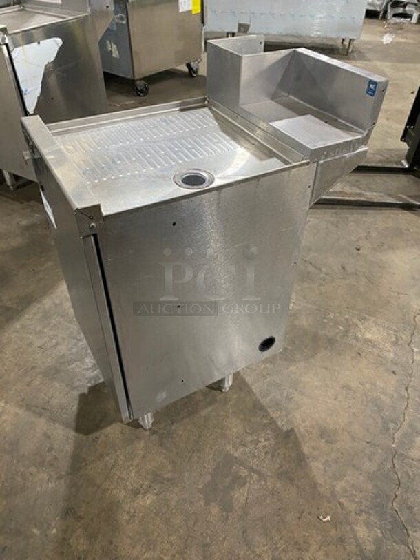 Perlick Under The Counter Drainboard! With Back Splash! With Storage Space Underneath! All Stainless Steel! On Legs! - Image 3 of 7