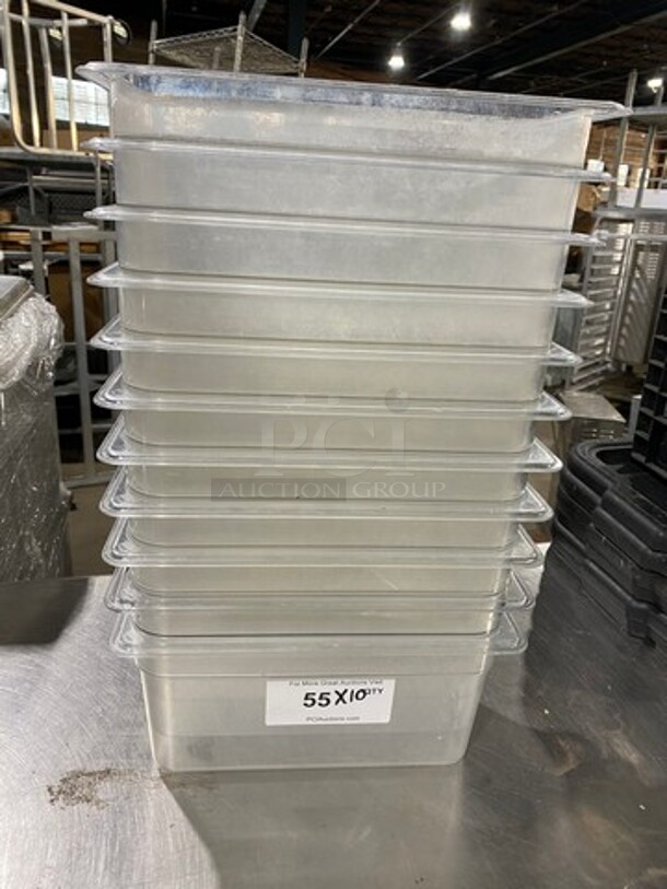 Cambro Clear Poly 1/3x6" Food Containers! 10x Your Bid! - Image 1 of 7