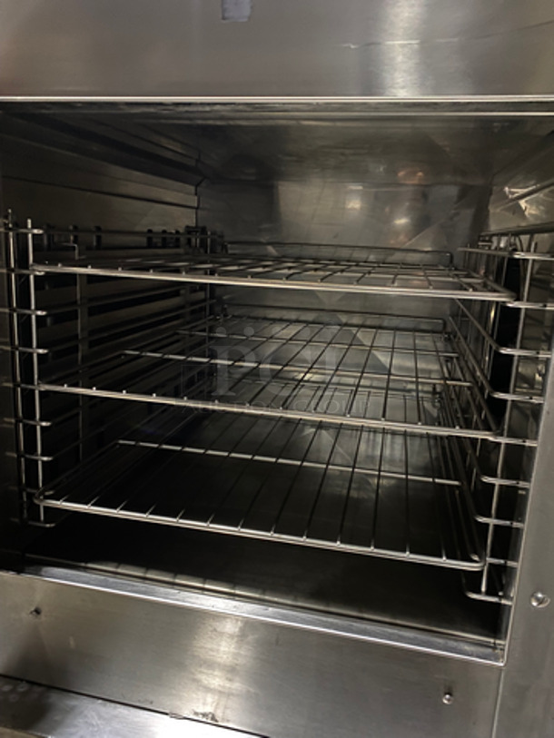 SWEET! Groen Natual Gas Powered Combi Convection Oven! With Metal Oven Racks! With Steam Line! Steam/Cook/Hold! All Stainless Steel! On Legs! Model: CC20G SN: GC7037MS 115V 60HZ - Image 5 of 8