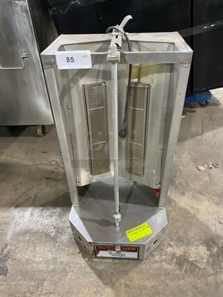Auto Doner Commercial Countertop Natural Gas Powered Vertical Broiler Gyro Machine! All Stainless Steel! Model: 3PG SN: 042102