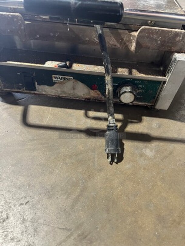 Waring Commercial Countertop Panini/Sandwich Grill! All Stainless Steel! Press With Flat Surface! Model: WFG250 120V - Image 2 of 5