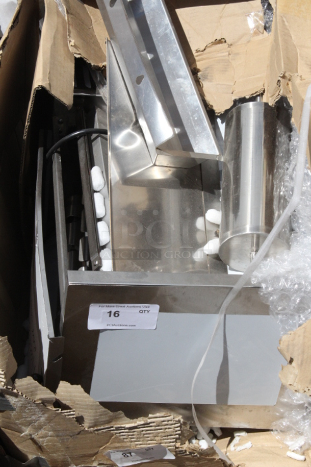 Avantco BT18AXL Vertical Contact Conveyor Bun Toaster with Extended Length Feed Tray - 120V, 1600W.  - Image 2 of 3