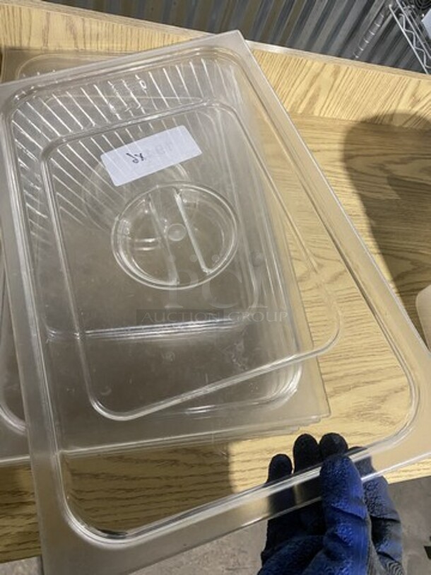 Plastic Full Size Food Pan Covers! 6 X Your Bid! - Image 4 of 5