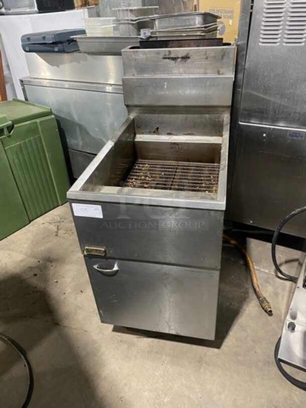 Pitco Commercial Natural Gas Powered Deep Fat Fryer! All Stainless Steel! On Casters! - Image 1 of 7