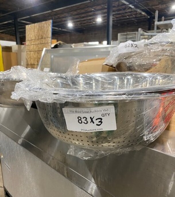 NEW! Stainless Steel Perforated Bowl/ Strainer! 2x Your Bid! - Image 1 of 2