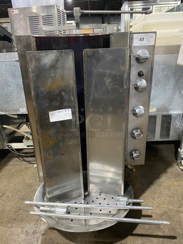 Commercial Countertop Gas Powered Vertical Broiler Gyro/ Shawarma Machine! All Stainless Steel!