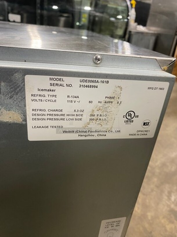Manitowoc Commercial Undercounter Ice Maker Machine! All Stainless Steel! On Legs! Model: UDE0065A161B SN: 310468994 115V 60HZ 1 Phase - Image 5 of 7