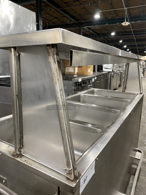 Seco Electric Powered All Stainless Steel 4 Compartment Steam Table! With Sneeze Guard! On Casters! - Image 11 of 12