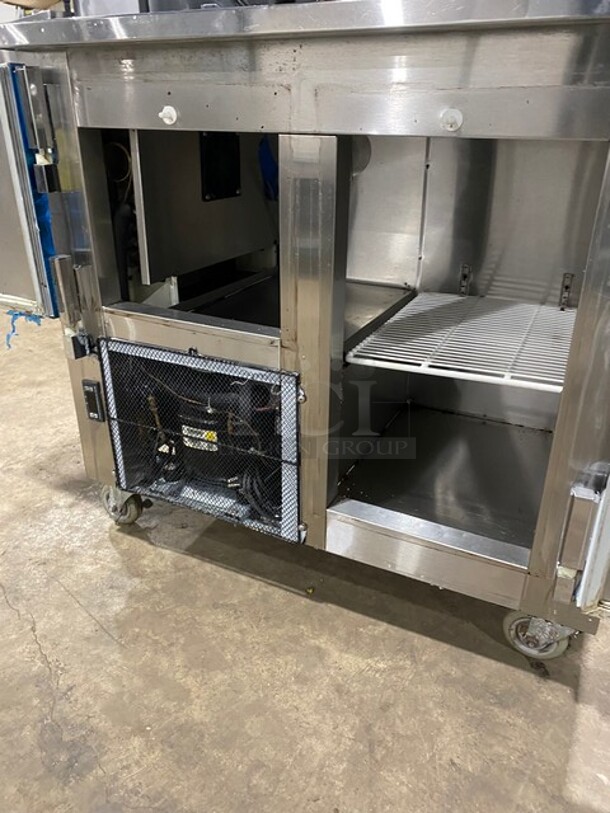 LATE MODEL! 2019 Cool Tech Commercial 2 Door Lowboy/ Worktop Cooler! Stainless Steel! On Casters! Model: CUST36LB SN: 025619 120V 60HZ 1 Phase - Image 5 of 8