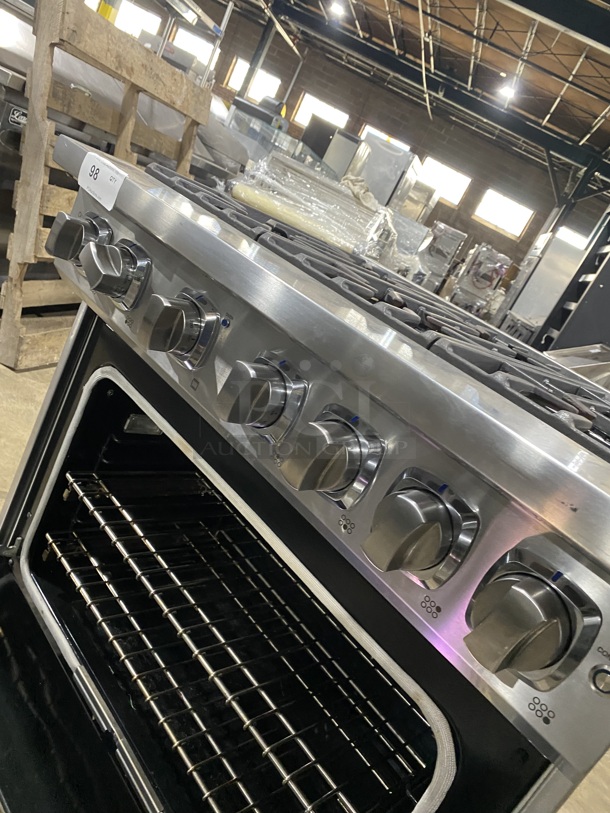 Viking Natural Gas Powered 6 Burner Range! With Convection Oven Underneath! All Stainless Steel! On Casters! - Image 8 of 10