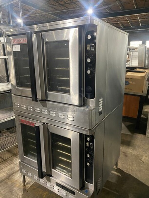 BEAUTIFUL! Blodgett Commercial Double Deck Natural Gas-Powered Full-Size Convection Ovens! With View Through Doors! With Metal Oven Racks! With Thermostatic Controls! On Legs! 2 X Your Bid Makes One Unit! - Image 2 of 11
