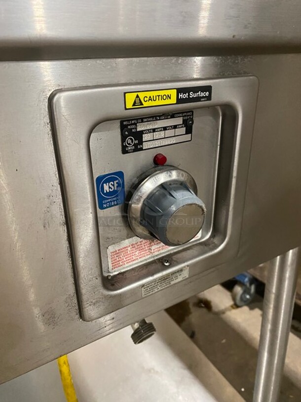 Wells Commercial Single Bay Electric Steam Table! With Backsplash! With Underneath Storage Space! All Stainless Steel! On Legs! Model MOD100TD Serial M1TD1211A0003! 120V! - Image 6 of 8