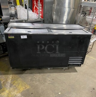 True Commercial 2 Door Beer Bottle Cooler! With Stainless Steel Top! Model: TD6524 SN: 4660160 115V 60HZ 1 Phase
