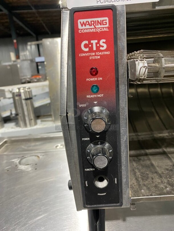 Waring Commercial Countertop Conveyor Toaster Oven! All Stainless Steel! On Legs! Model: CTS1000B 120V 60HZ 1 Phase - Image 7 of 8