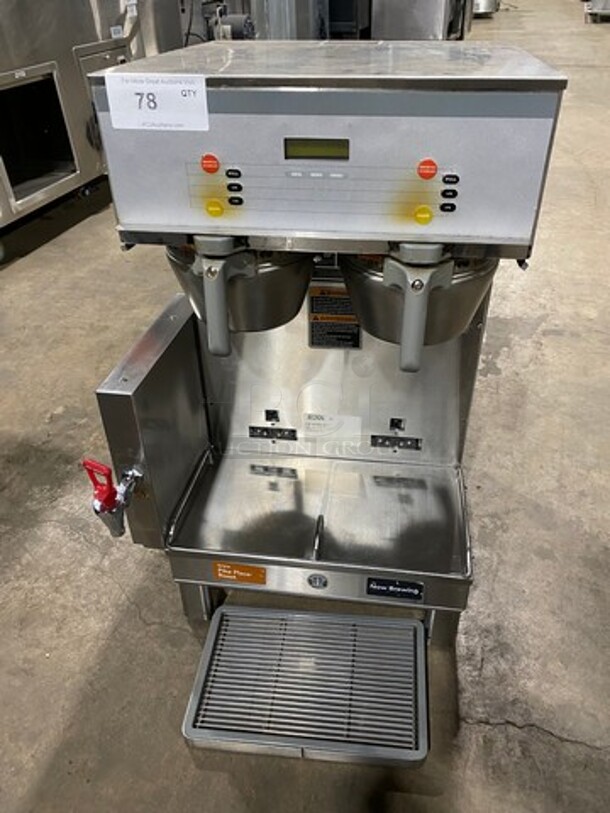 Bunn Commercial Countertop Dual Coffee Brewing Machine! All Stainless Steel! On Small Legs! Model: DUALSHDBC SN: DUAL128596 120/208V 60HZ 1 Phase - Image 1 of 9