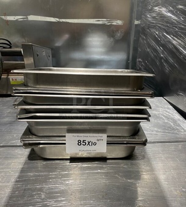 Assorted Size Commercial Steam Table/ Prep Table Food Pans! All Stainless Steel! 10x Your Bid! - Image 1 of 7