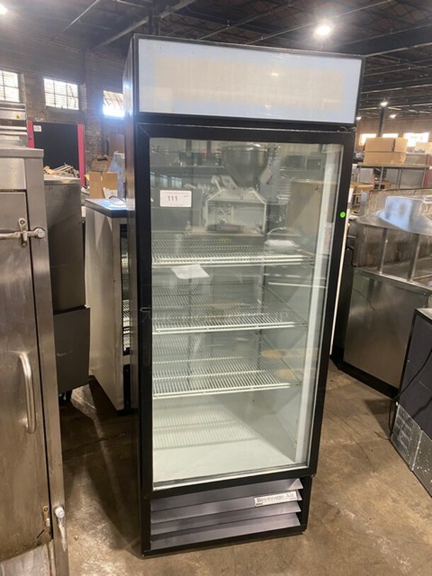 Beverage Air Commercial Single Door Reach In Cooler Merchandiser! With Poly Coated Racks! Model MT27 Serial 6465275! 115V 1Phase! - Image 1 of 8