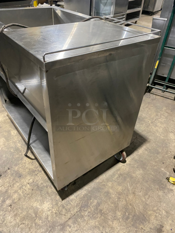 Commercial Single Bay Steam Table! With Right Side Work Top! With Storage Space Underneath! Solid Stainless Steel! On Casters! - Image 2 of 8