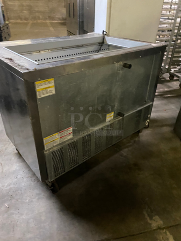 Beverage Air Commercial Refrigerated 2 Door Sandwich Prep Table! With Poly Coated Racks! All Stainless Steel! On Casters! Model: SPE48HC18M SN: 12612290 115V 60HZ 1 Phase - Image 3 of 8