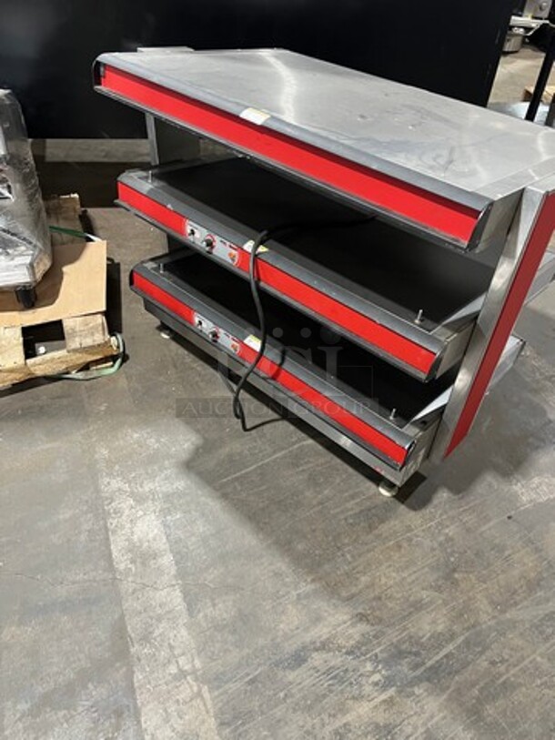 WOW! APW Wyott Commercial Countertop Heated Shelf Merchandiser! On Legs! Model: DMXD42S SN: 380821208002 120V 60HZ 1 Phase - Image 4 of 6