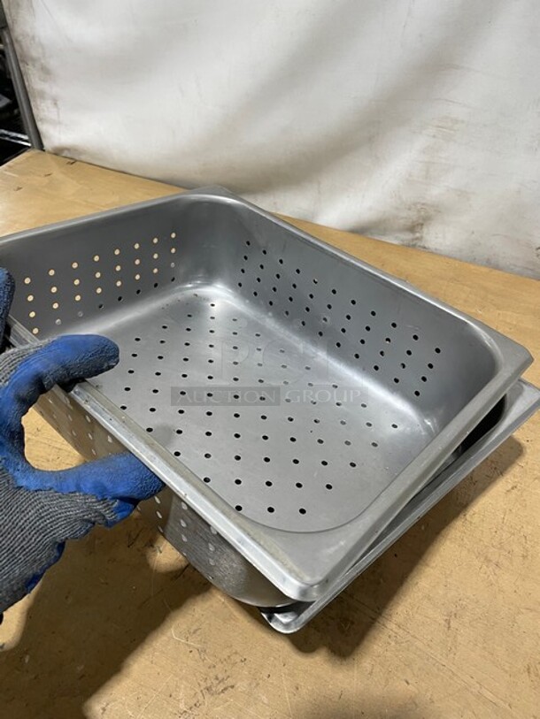 Winco Commercial Perforated Stainless Steel Steam Table Pan! 2X Your Bid!  - Image 8 of 8
