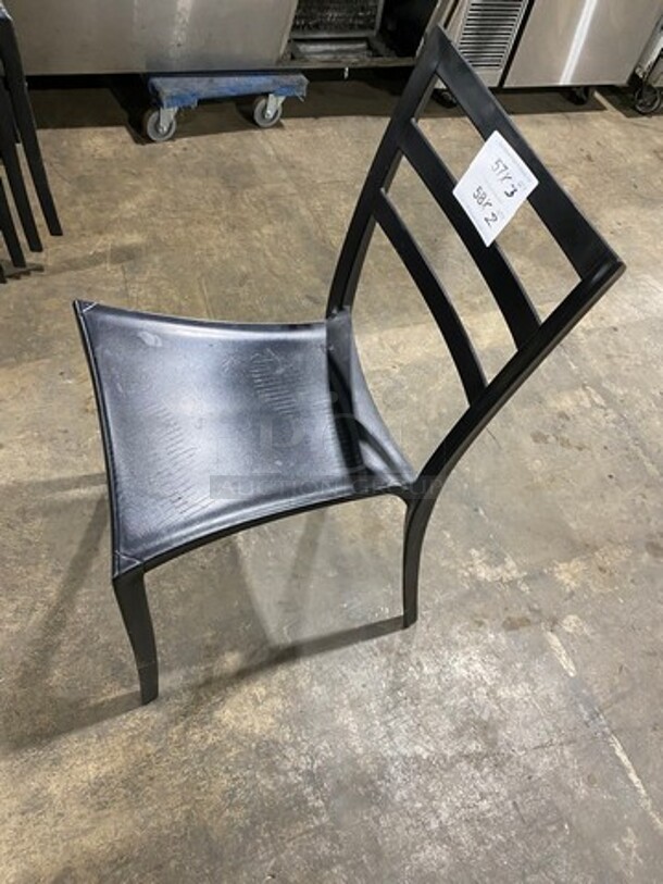 Black Poly Dining Chairs! 2x Your Bid! - Image 2 of 7