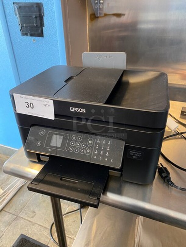 Epson Countertop Printer/ Scanner/ Fax/ Copy Machine! WORKING WHEN REMOVED! Model: C614A SN: X6AT232870 - Image 1 of 9