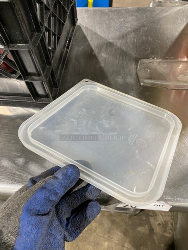 ALL ONE MONEY! Cambro Some Clear Some Red Poly Food Container Lids! - Image 2 of 4