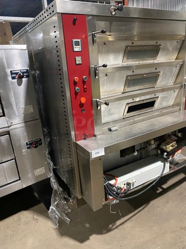 Empire Commercial Natural Gas Powered Tripple Deck Baking Oven! All Stainless Steel! - Image 2 of 9