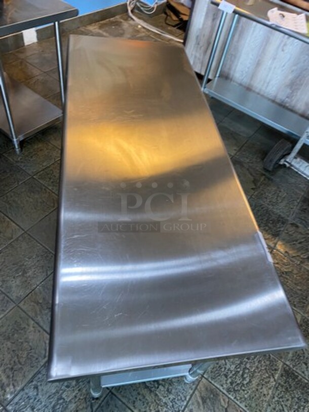 Solid Stainless Steel Work Top/ Prep Table! With Storage Space Underneath! On Legs! - Image 5 of 7