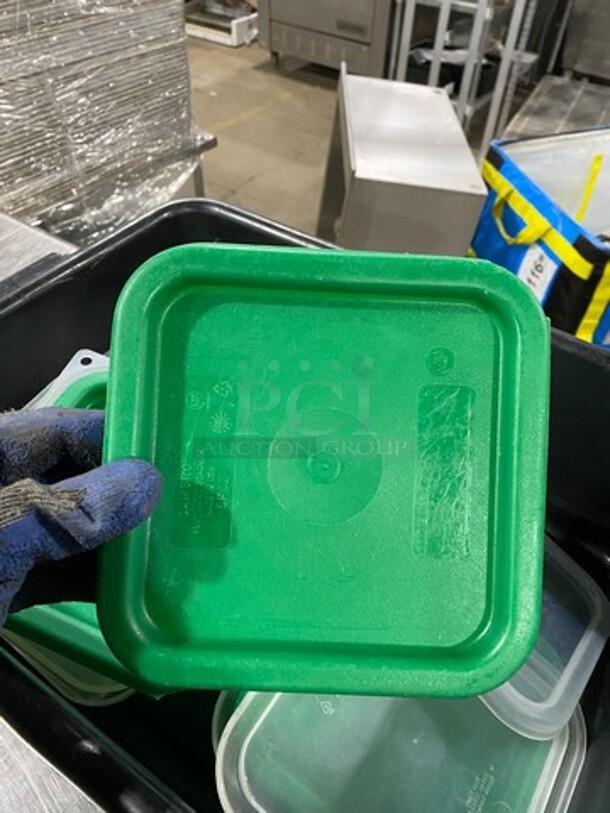 ALL ONE MONEY! Cambro Some Clear Some Green Poly Food Container Lids! - Image 3 of 5