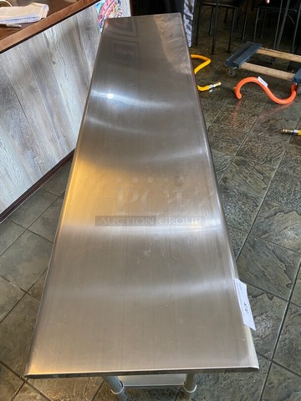 Solid Stainless Steel Work Top/ Prep Table! With Storage Space Underneath! On Legs! - Image 4 of 5