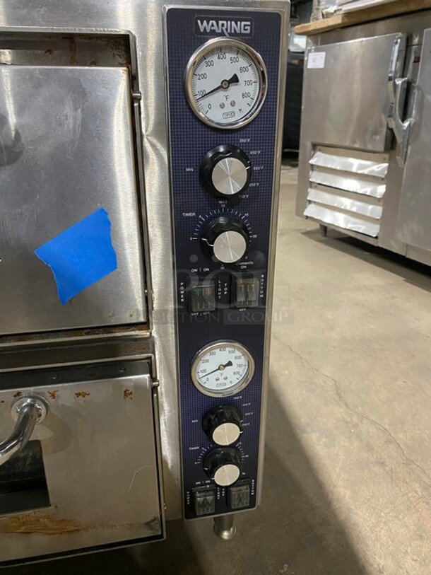 Waring stainless Steel Commercial Countertop Electric Powered Double Deck Pizza Oven! - Image 6 of 8