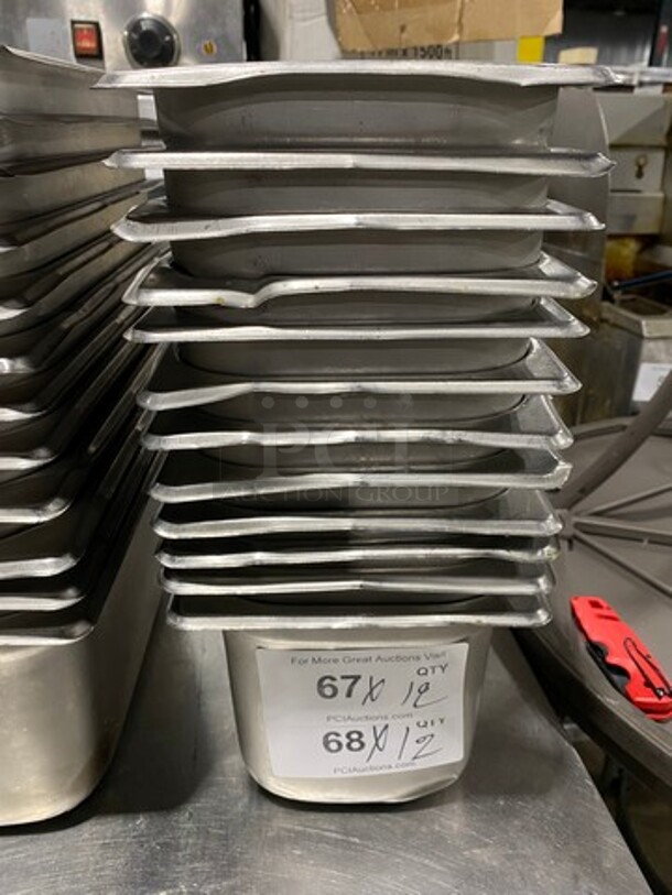 Commercial Steam Table/ Prep Table Food Pans! All Stainless Steel! 12x Your Bid! - Item #1097469