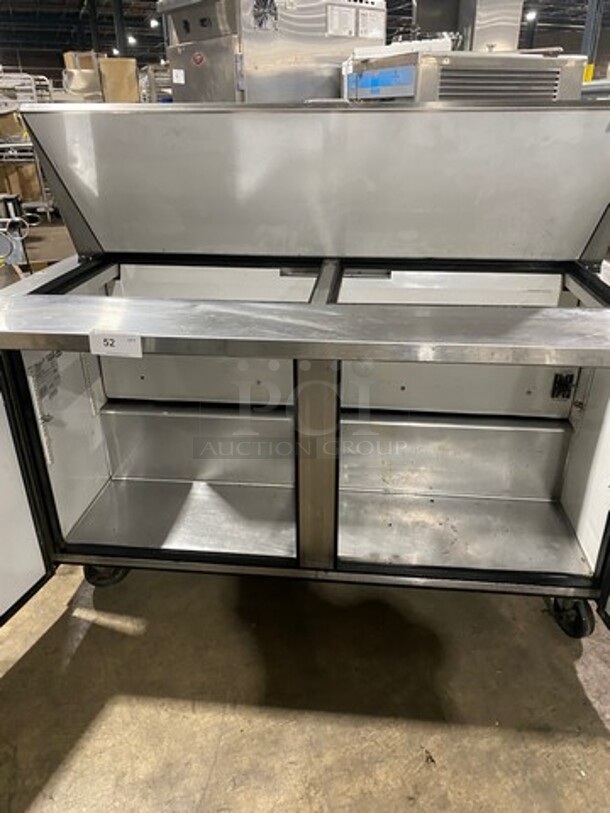 True Commercial Refrigerated Sandwich Prep Table! With 2 Door Underneath Storage Space! All Stainless Steel! On Casters! WORKING WHEN REMOVED! Model: TSSU6024MBST SN: 5175478 115V 60HZ 1 Phase - Image 5 of 10