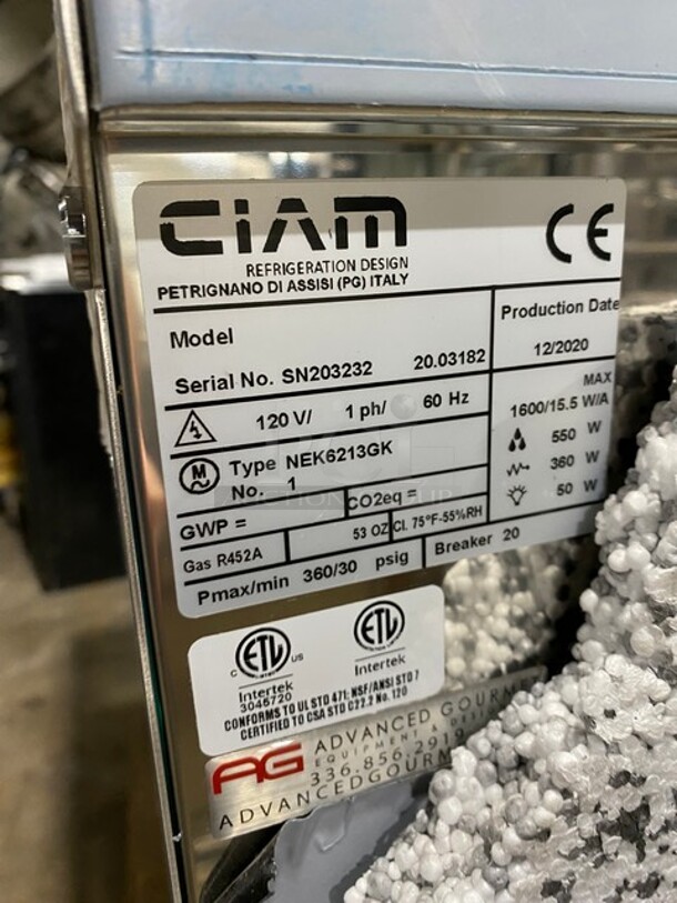 NEW 2020 Ciam Refrigerated Deli Display Case! SN:SN203232 120V 1PH  - Image 7 of 9