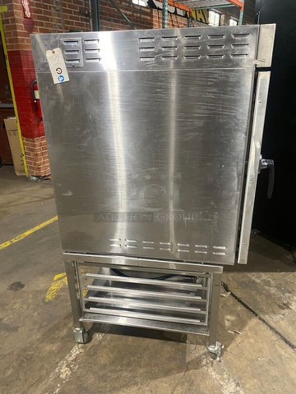 RARE! BARELY USED! LATE MODEL! 2020 Alto Shaam Commercial Multi Cook Oven! With View Through Door! Metal Oven Racks! Storage Space Underneath! All Stainless Steel! On Casters! WORKING WHEN REMOVED! Model: VMCH4H SN: 2678609000 208/240V 60HZ 3 Phase - Image 2 of 11