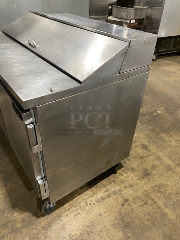 Beverage-Air! Stainless Steel Commercial Sandwich Prep Table! on Commercial Casters. 115 Volts, 1 Phase - Image 2 of 9