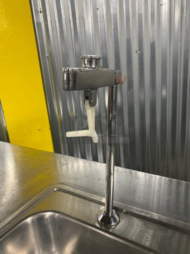 All Stainless Steel Commercial Prep Table! With Right Side Sink! With Water Dispenser! With Underneath Storage Space! On Legs! - Image 6 of 8