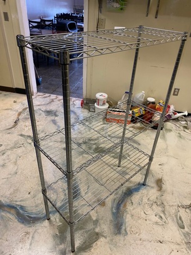 Commercial Metal 3 Tier Shelf! On Legs! BUYER MUST DISMANTLE! PCI CANNOT DISMANTLE FOR SHIPPING! PLEASE CONSIDER FREIGHT CHARGES! - Image 3 of 5