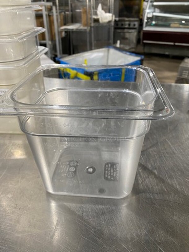 Cambro Clear Poly 1/6x6" Food Containers! 20x Your Bid! - Image 3 of 7