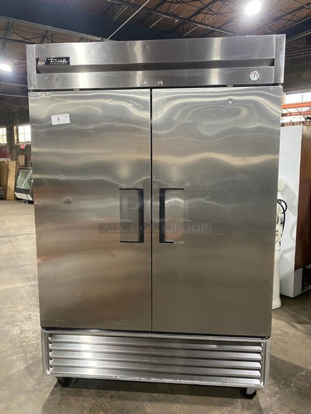 True Commercial 2 Door Reach In Freezer! All Stainless Steel! On Casters! Model: T49F SN: 14214827 115V 60HZ 1 Phase - Image 1 of 8