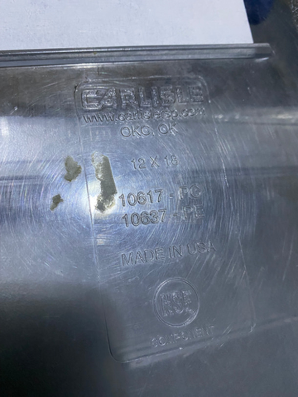 ALL ONE MONEY! Carlisle Poly Clear Food Container Lids! 12x18 - Image 4 of 4
