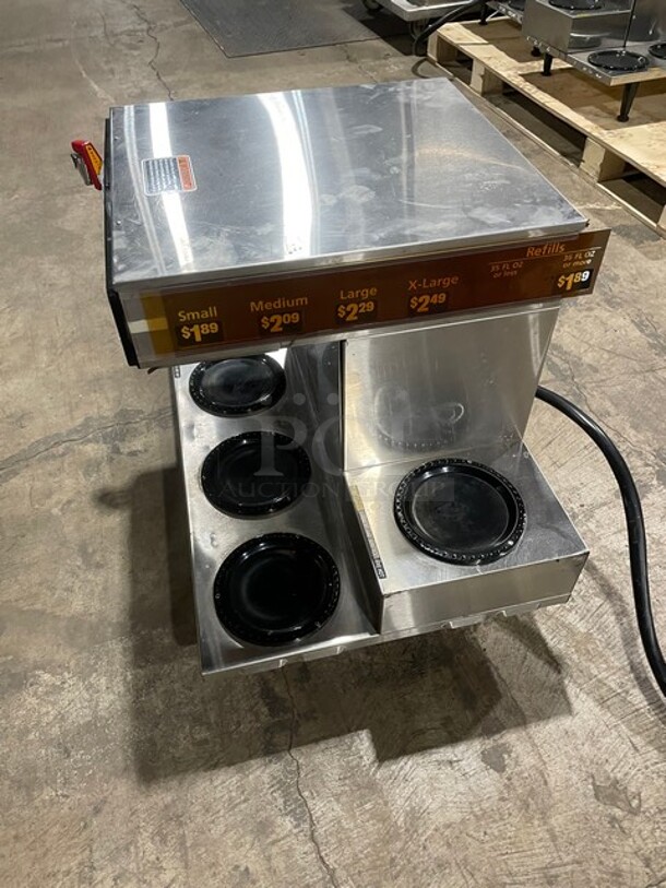 Bunn Commercial Stainless Steel Countertop Coffee Brewer! With 6 Warmers! On Legs! 120/208-240V 1 Phase! Model: AXIOM 0/6 TWIN SN: AXTN033120! - Image 3 of 9
