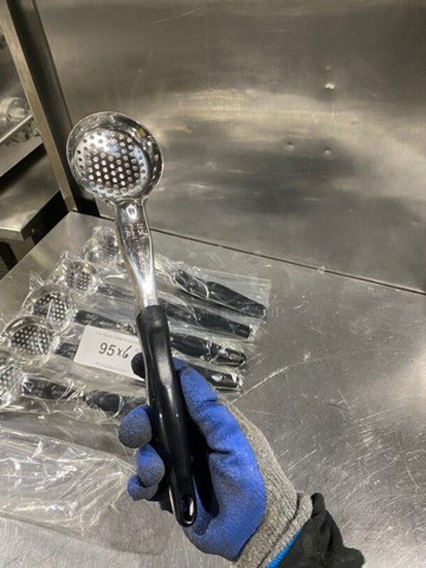 NEW! Perforated Serving Spoons! Stainless Steel With Cool Touch Handle! 6x Your Bid! - Image 2 of 5