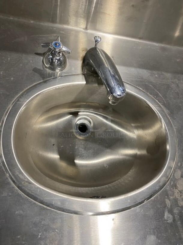 Outdoor Portable 3 Compartment Sink! With Back Splash! All Stainless Steel! - Image 6 of 7