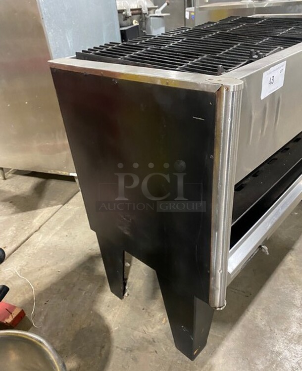 Bakers Pride Commercial Gas Powered Char Broiler Grill! All Stainless Steel! On Legs! - Image 2 of 9